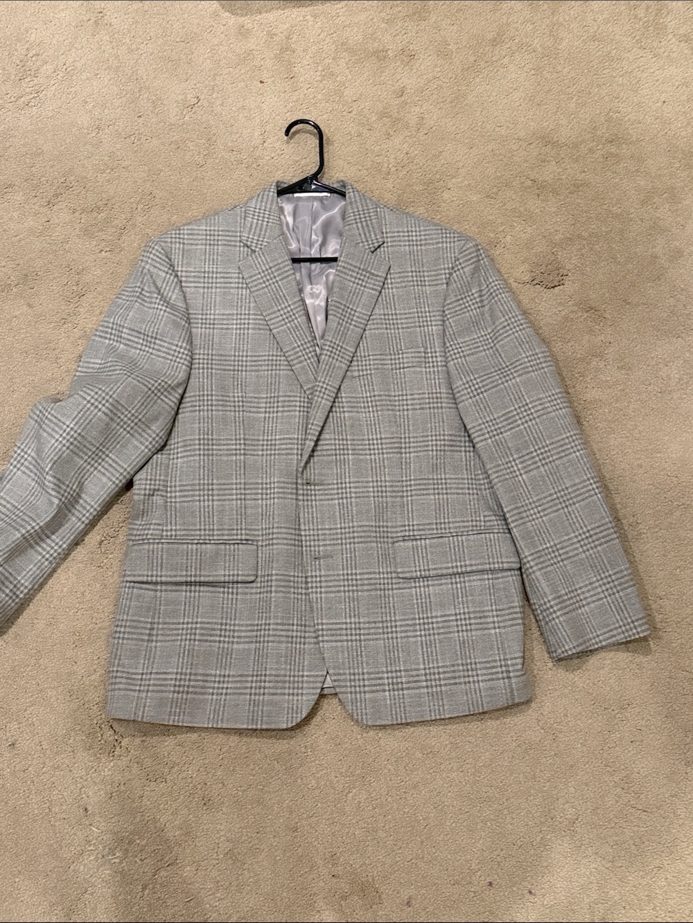 Ralph Lauren Light Gray Plaid Sport Coat